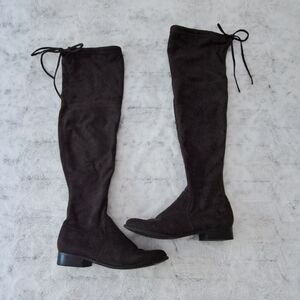 YBS over the knee charcoal suede soft Zip Tall Knee boots. Size 8.5.